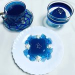 芸術的!青の手作りスイーツがオシャレすぎる件