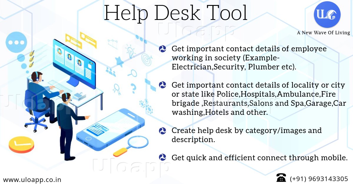 uloapp's tweet image. Help desk tools helps all the residents to get all important details at one place.
#HelpDeskTool #Residents #Society #BestSocietyManagementSoftware #Uloapp