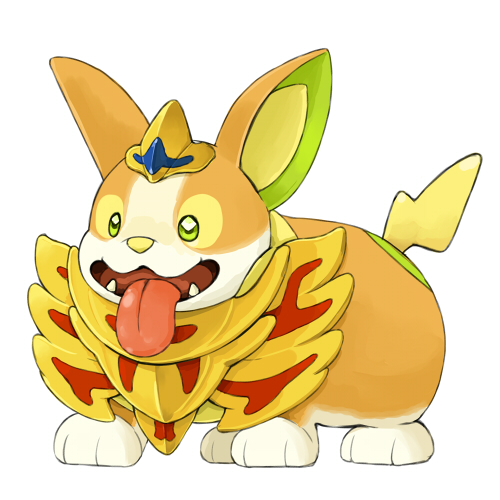 yamper no humans tongue weapon pokemon (creature) holding holding weapon solo  illustration images
