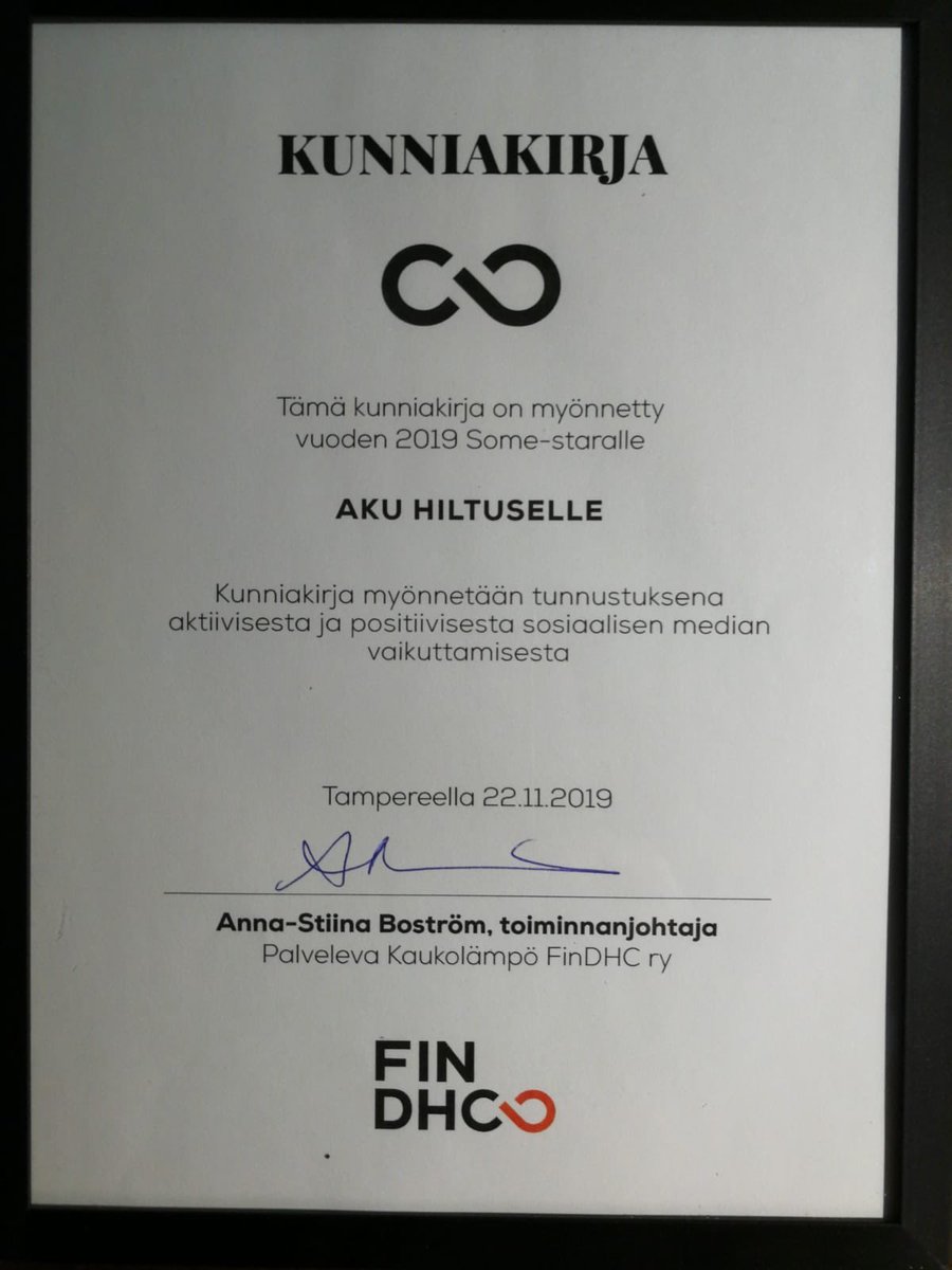 akujohannes's tweet photo. Kiitos tästä tunnustuksesta. Rohkaisen kaikkia alan ihmisiä somen maailmaan. Kertomalla tekemisistämme avoimesti, tuomme esiin sen, että ala hakee aktiivisesti ratkaisuja tulevaisuuden isoihin kysymyksiin. Energia ja lämmitys kiinnostaa nyt laajalti kaikkialla #FINDHC #kaukolämpö https://t.co/1eg7ZjyJEx