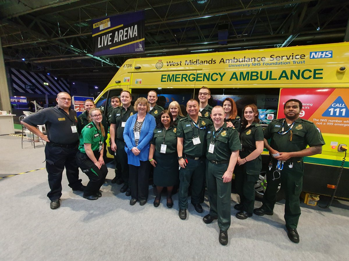 wmassimonwong's tweet photo. @OFFICIALWMAS last day at the @worldskillsuk. We're located in Hall 7 @thenec along with @HealthCareersUK @NHS_HealthEdEng. Come &amp; see us, learn some #cpr, see inside an 🚑, and get some advice about all the careers available within an ambulance sercice. https://t.co/aA8R5lVX3h