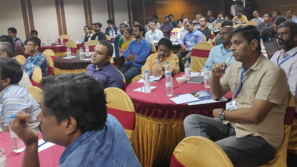 YourStoryCo's tweet photo. The last session for #ImmersionWorkshop by IIIT Hyderabad Machine Learning Lab has begin "AI in action: a mini hackathon" to build a real world AI solution in just a couple of hours. #AI #ML #IIITH @talentsprint @iiit_hyderabad https://t.co/SXvCb6otEA