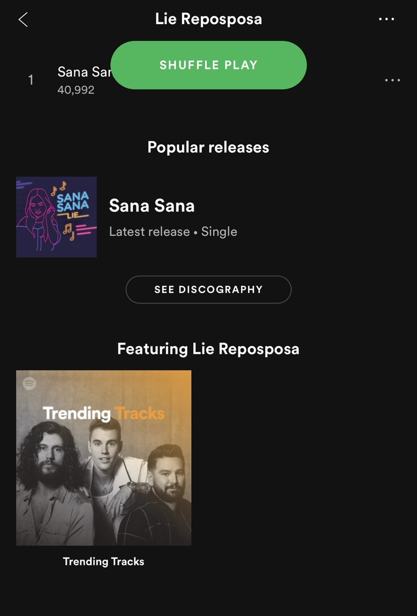 starhuntabscbn's tweet photo. Check this out Starmates! "Sana Sana" by Lie Reposposa is on the Trending Tracks playlist on Spotify!!! ✨  @itsmeangelieofc 💗 https://t.co/UyEHZSRPuh