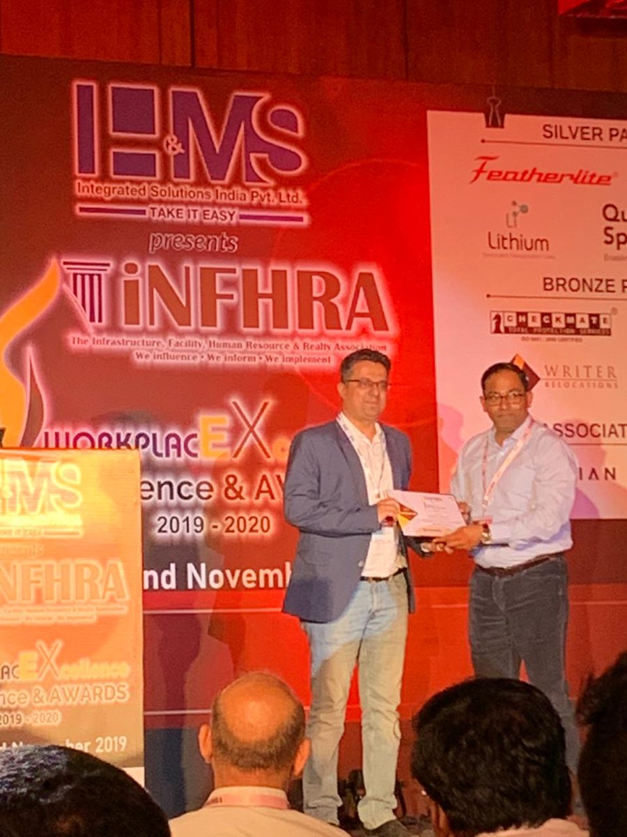 ArchiriorP's tweet photo. Congratulations to the team Archirior for winning 'one of the Best Design Projects' for Architecture category at iNFHRA's Workplace Excellence Awards 2019-2020 ! 
Thanks a ton to all the Jury members and iNFHRA India team #archiriordesignpune https://t.co/2x1C6r6Rgz
