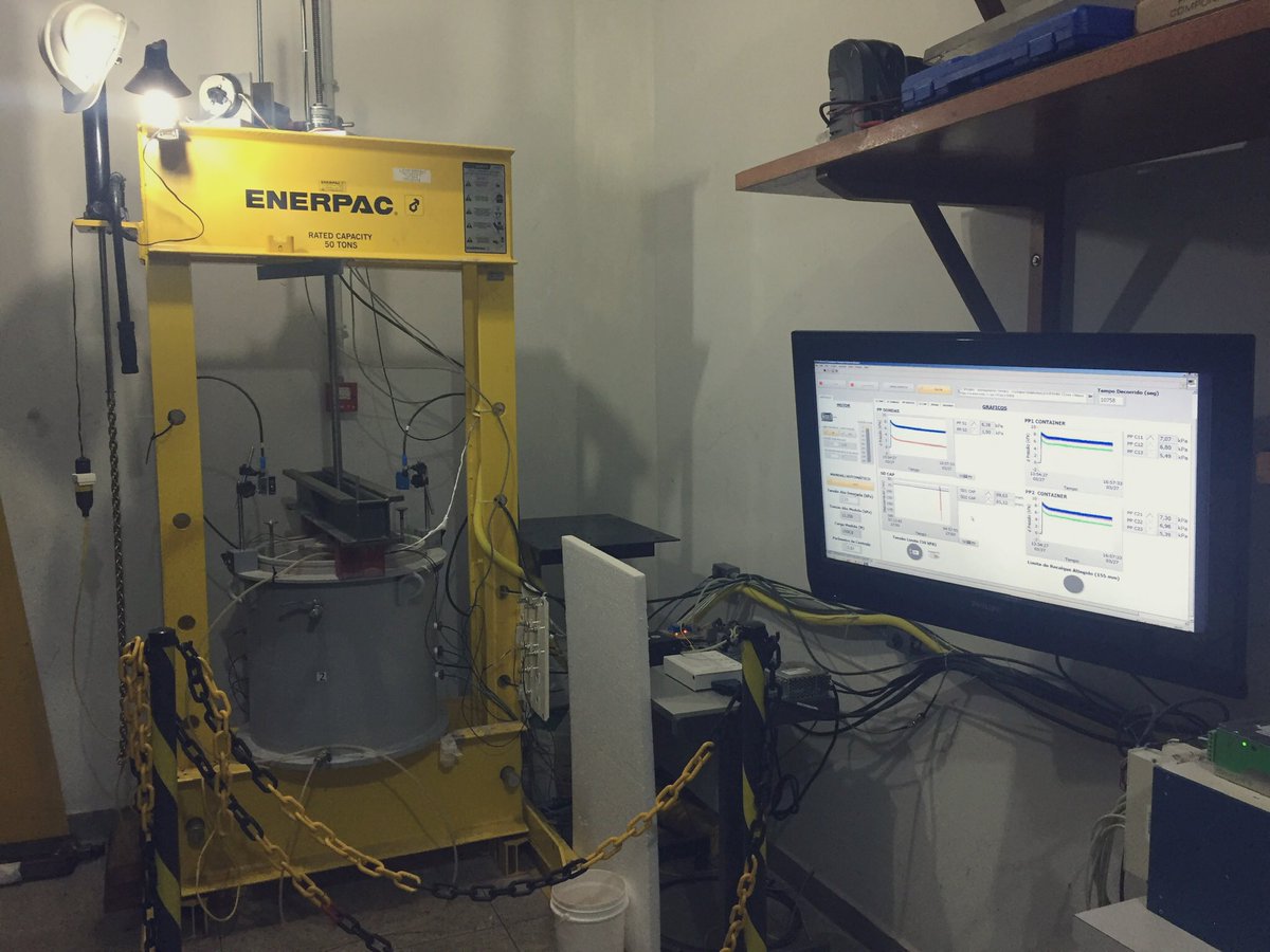 CentrifugaGeot1's tweet photo. Thermal improvement of soft soil. UENF. Exciting test...... https://t.co/ohR4uswhNs