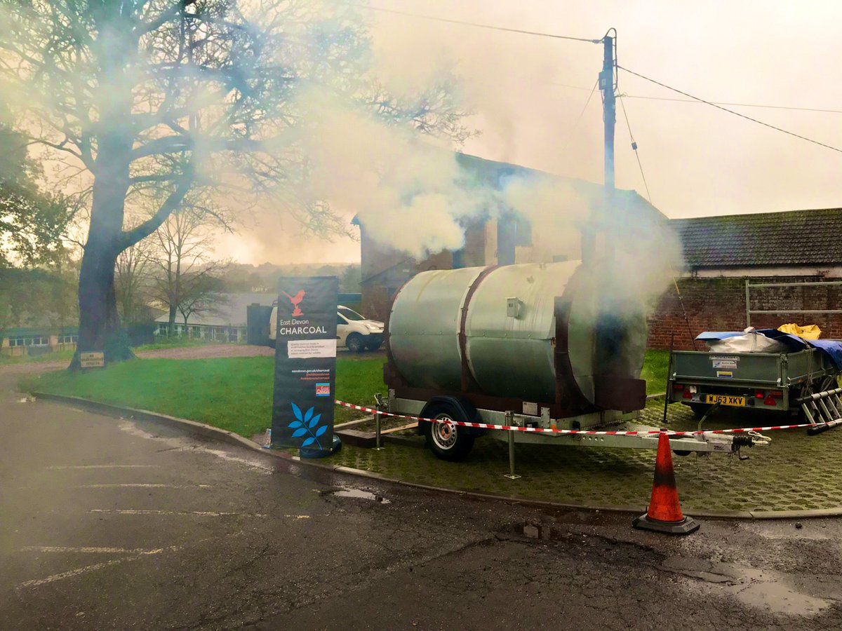 WildExmouth's tweet photo. 🌳Today’s #CelebratingTrees event is in full flow at Phear Park in #Exmouth!
The @WildExmouth team have been up early lighting our #charcoal retort, come and view the burn and see how it works all day today! 

#NationalTreeWeek https://t.co/n0bVYweKUT
