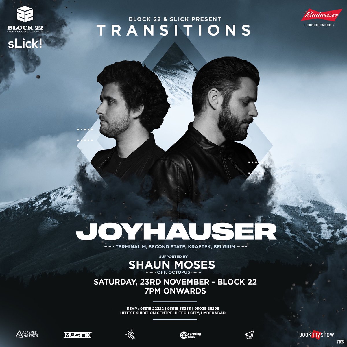 Block22Hyd's tweet image. Belgian techno duo @Joyhauser1 tonight at @Block22Hyd