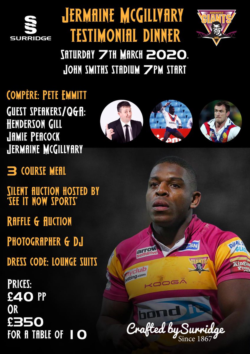 Giantsrl's tweet image. 🚨Jermaine McGillvary Testimonial Dinner 🚨

A star studded line up not to be missed. Details below.

To Book Your Seats❗❗

Please contact @J_mcGillvary 

Or email: jerrytestimonial@outlook.com 

#oneofourown