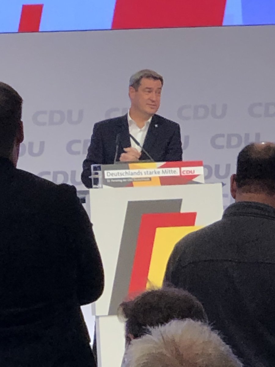 JoergGeibert's tweet photo. ⁦@Markus_Soeder⁩ bei seiner Rede auf dem #cdubpt19 - super!🙏 https://t.co/trDWAA4BPx