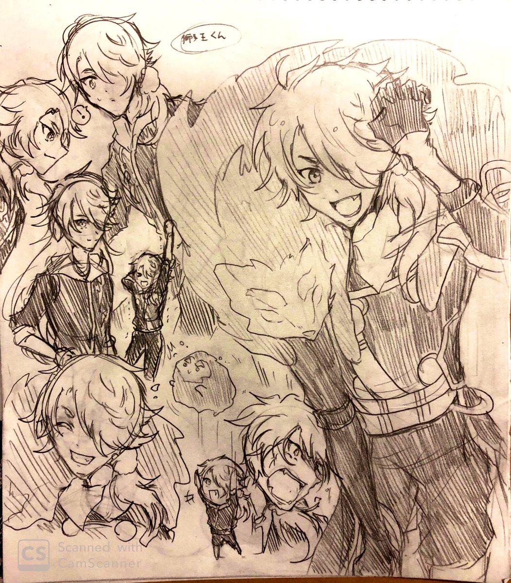 やっっと帰還しました!!!!!!!今日ほぼ1日かけて描いてたリプきたキャラでコピー用紙埋めるタグのイラストたち第1弾です✏️ 