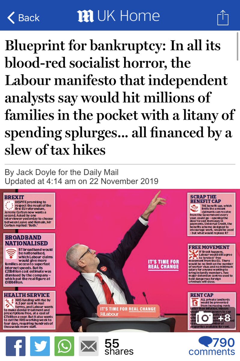 AGENDA:Maximum points for describing the colour of the Labour manifesto as ‘blood red socialist horror’ though. That takes a leap of logic that’s barely quantifiable. #ProjectFear