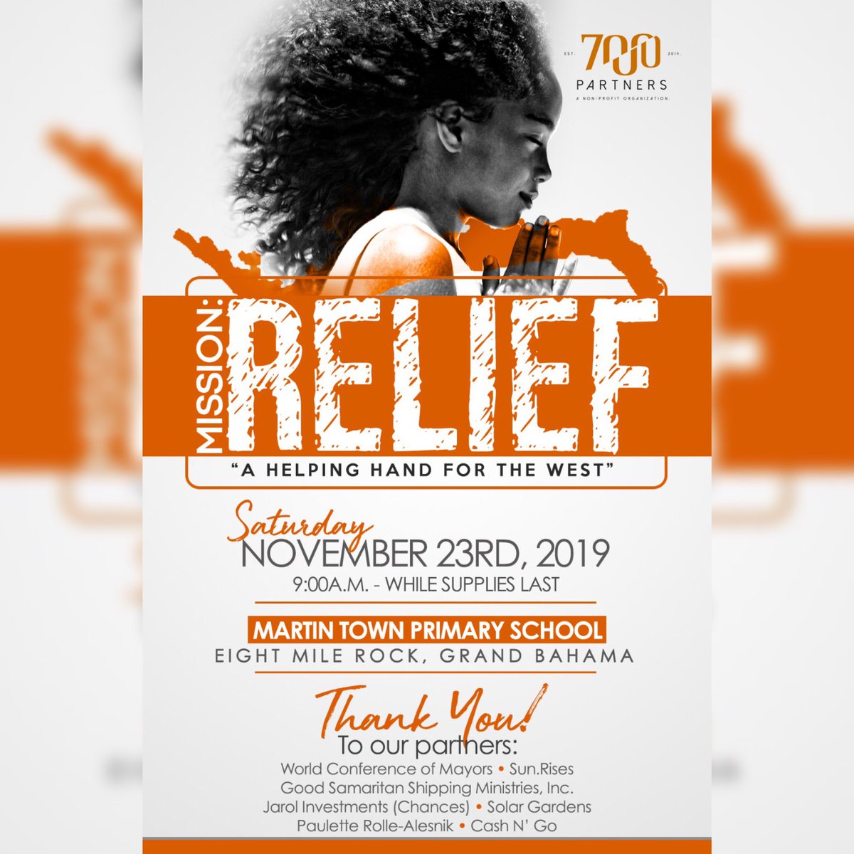 700Partners's tweet photo. Let's do this!!! #BahamasStrong #GrandBahamaStrong

Thank you to the wonderful principal Leslie Newton, teachers and staff of the great Martin Town Primary School, and the extraordinary 700 Partners volunteer network for working so hard to make 'Mission Relief' happen! https://t.co/wo7sKiZM4o