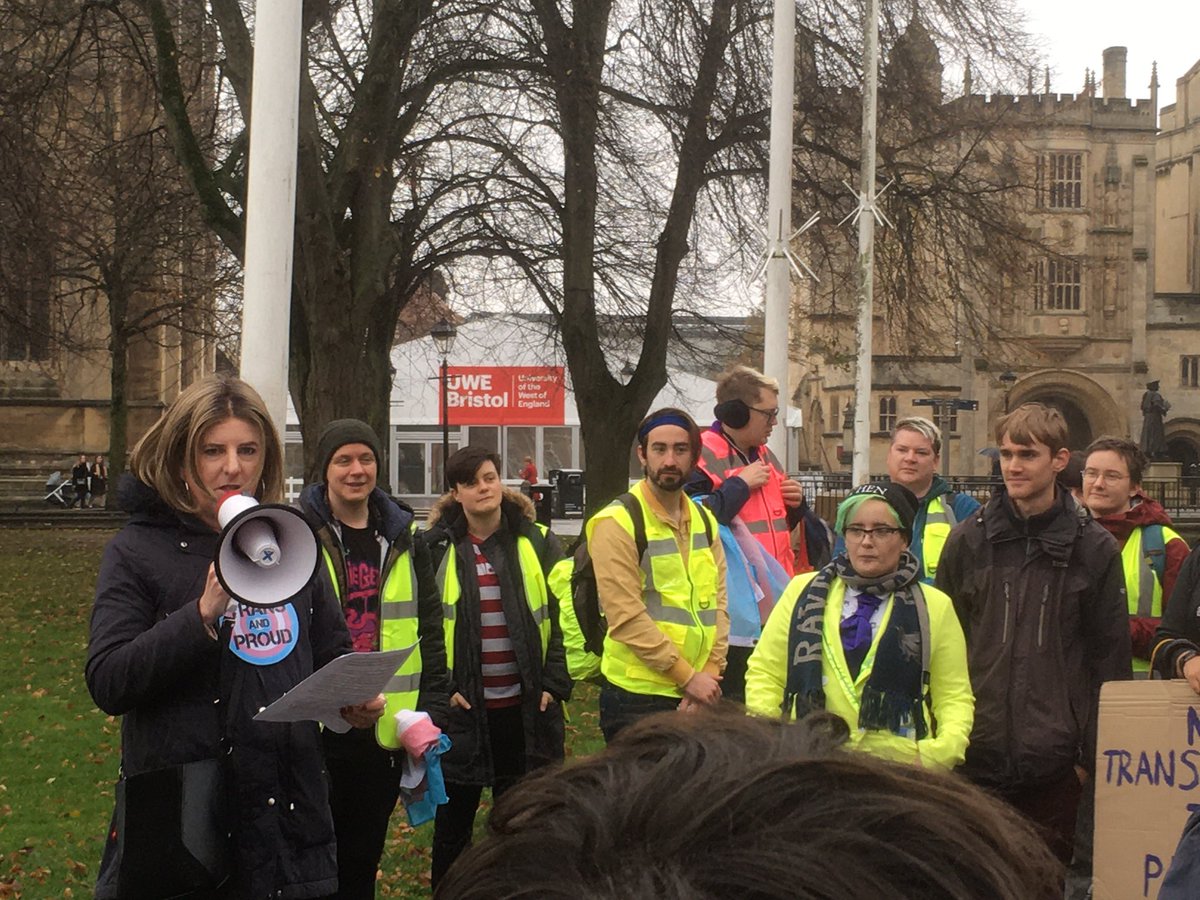 LGBTQBrisLabour's tweet photo. We were at  #TransPrideSW today, we didn’t have colour co-ordinated shirts but one of us spoke and others marched. Message is clear, we need to unite against transphobia and reform the GRA. Believe trans people when they tell you their experiences. Support them. #LabourForHope https://t.co/sPeDYhYi04