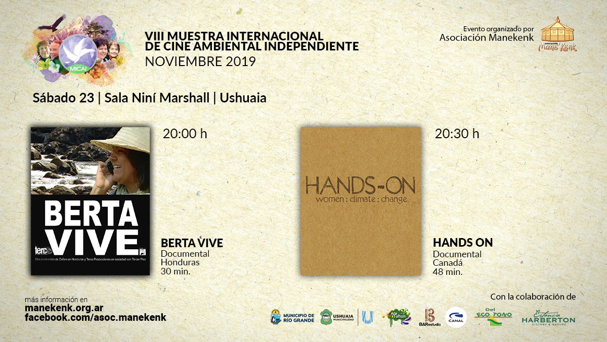 manekenkush's tweet photo. HOY!!! última noche de #MICAI2019 en #Ushuaia! Cine, charlas, música, exposición fotográfica, brindis y algo para comer!
Les esperamos a partir de las 19 h en la sala Niní Marshall
@UshuaiaMuni https://t.co/4OOhWlC2YE