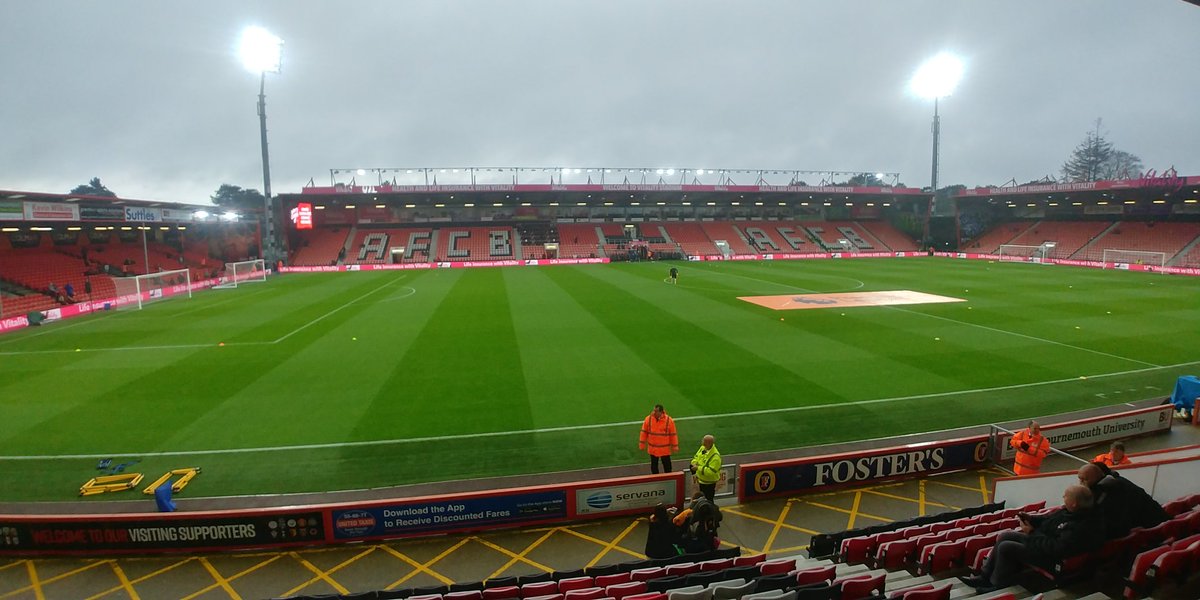 View for todays game at Bournemouth #Wolves
