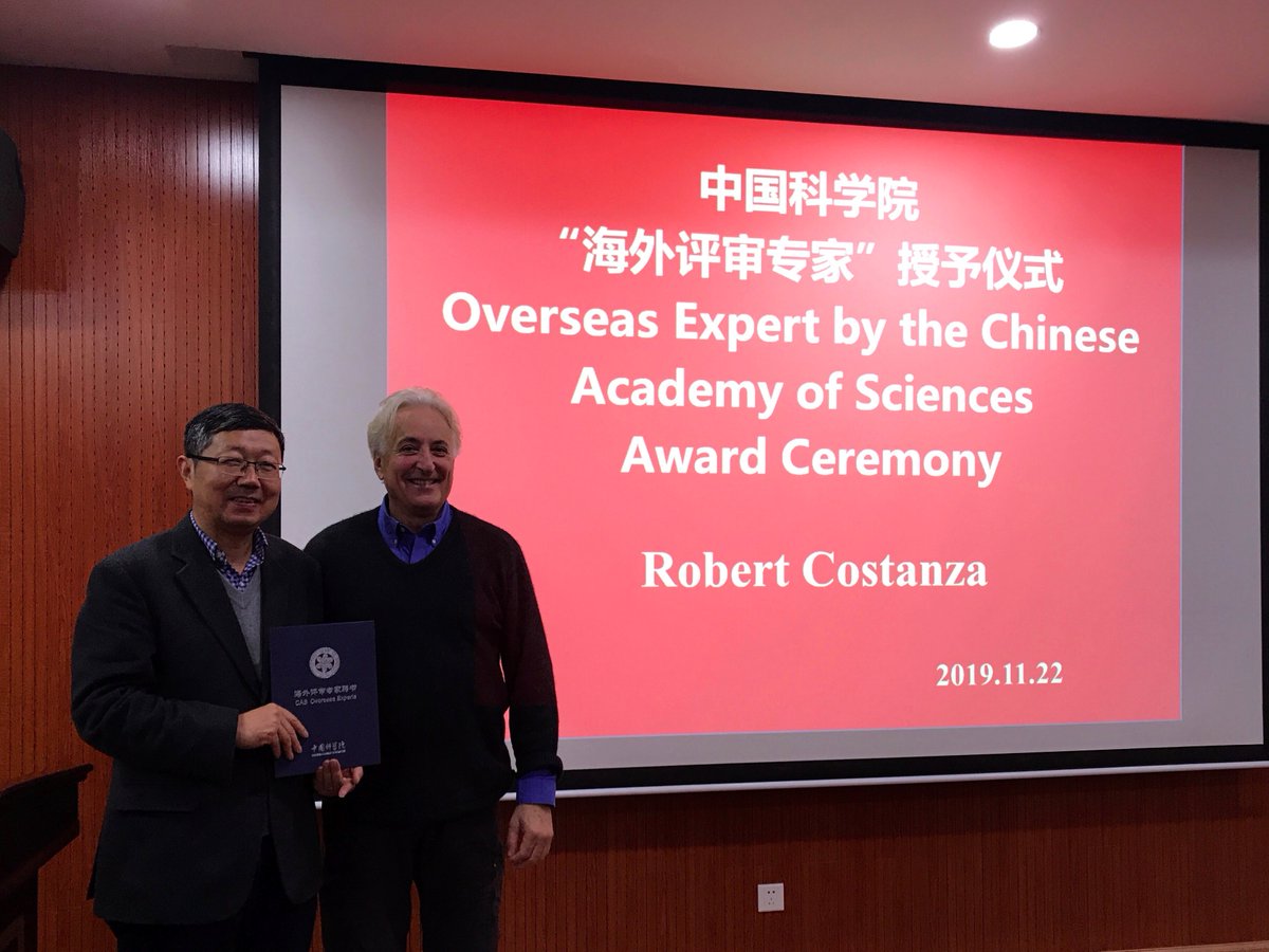 Inducted as an overseas expert by the Chinese Academy of Sciences. Will be working on helping them build an #ecologicalcivilization based on #ecologicaleconomics.