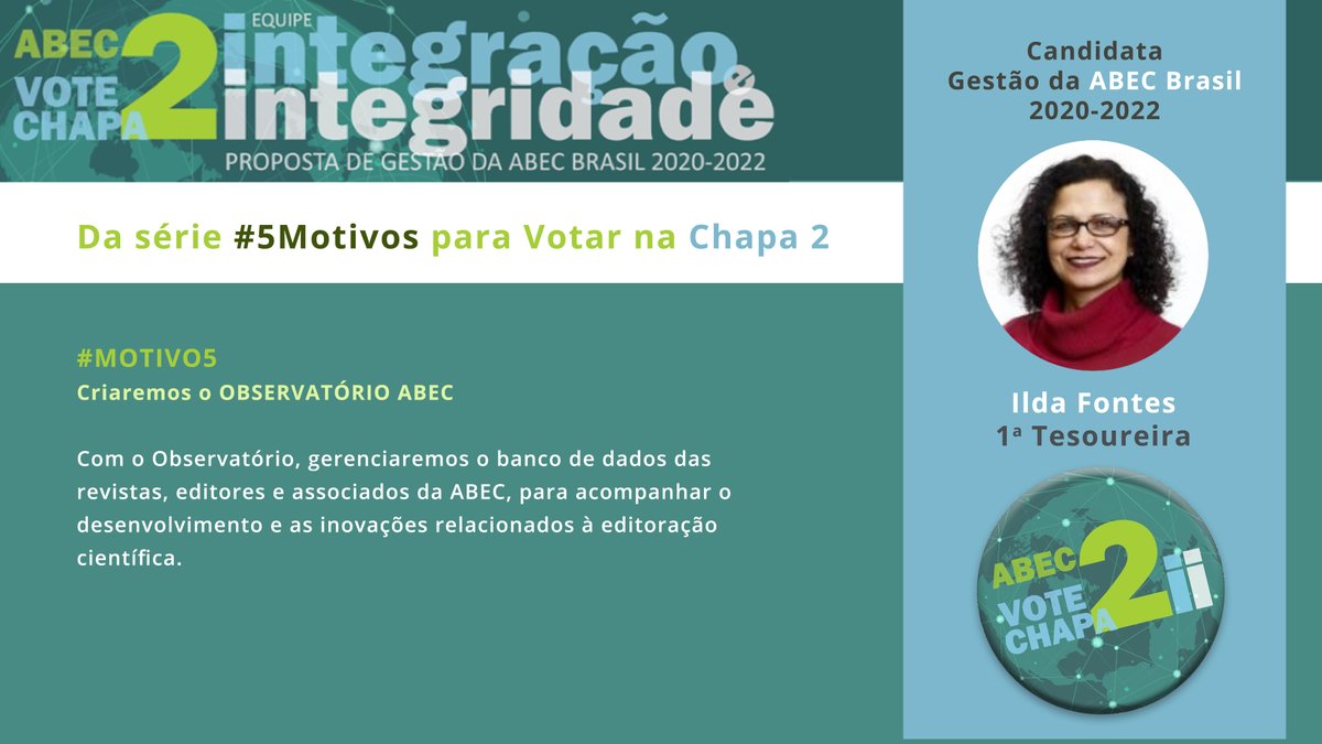 acaointegridade's tweet photo. É semana que vem! Do dia 25 ao 29 de novembro:
Eleições @ABECBrasil 
Vote Chapa 2!

#observatorio #abec #abecbrasil @IldaFontes1 https://t.co/d1HwL137fs