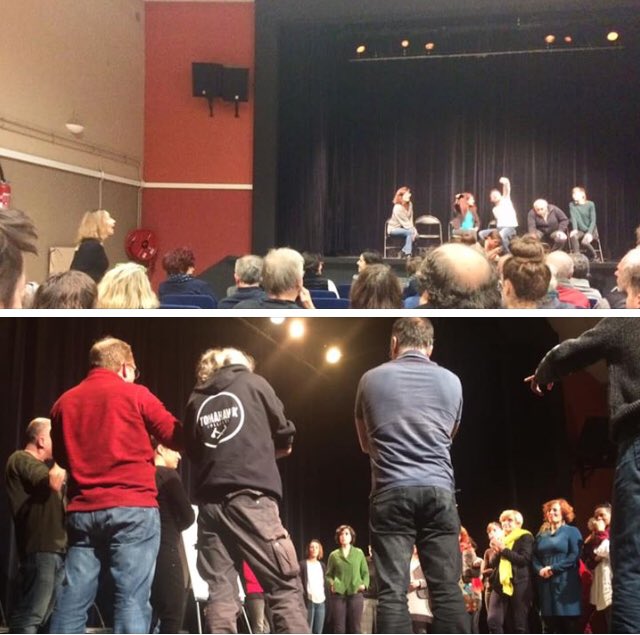 A Locmiquélic, chez les Minahouets en rade de Lorient, après le théâtre sur « ce que l'internet a fait de nous ", le public est monté sur scène à son tour pour un débat très animé : chouette conclusion de la Semaine du numérique, avec l’asso <a href="/CampTIC/">Association Camp'TIC</a> et <a href="/LeRN165/">Réseau Numérique 165</a> #controverse