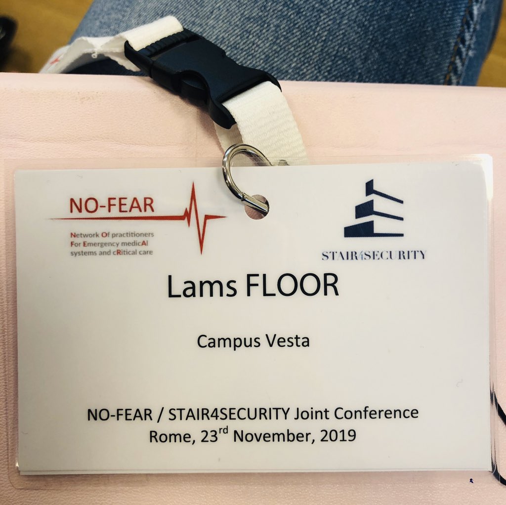 FloorLams's tweet photo. Representing @CampusVesta in #Rome at the @NOFEAR_EU project and the @stair4security project. Networks of practitioners - join forces - share information - collaborate - set up networks in European Projects. #CBRN #Rome #eNOTICE #H2020 #EUprojects https://t.co/ROTw2WiRUl