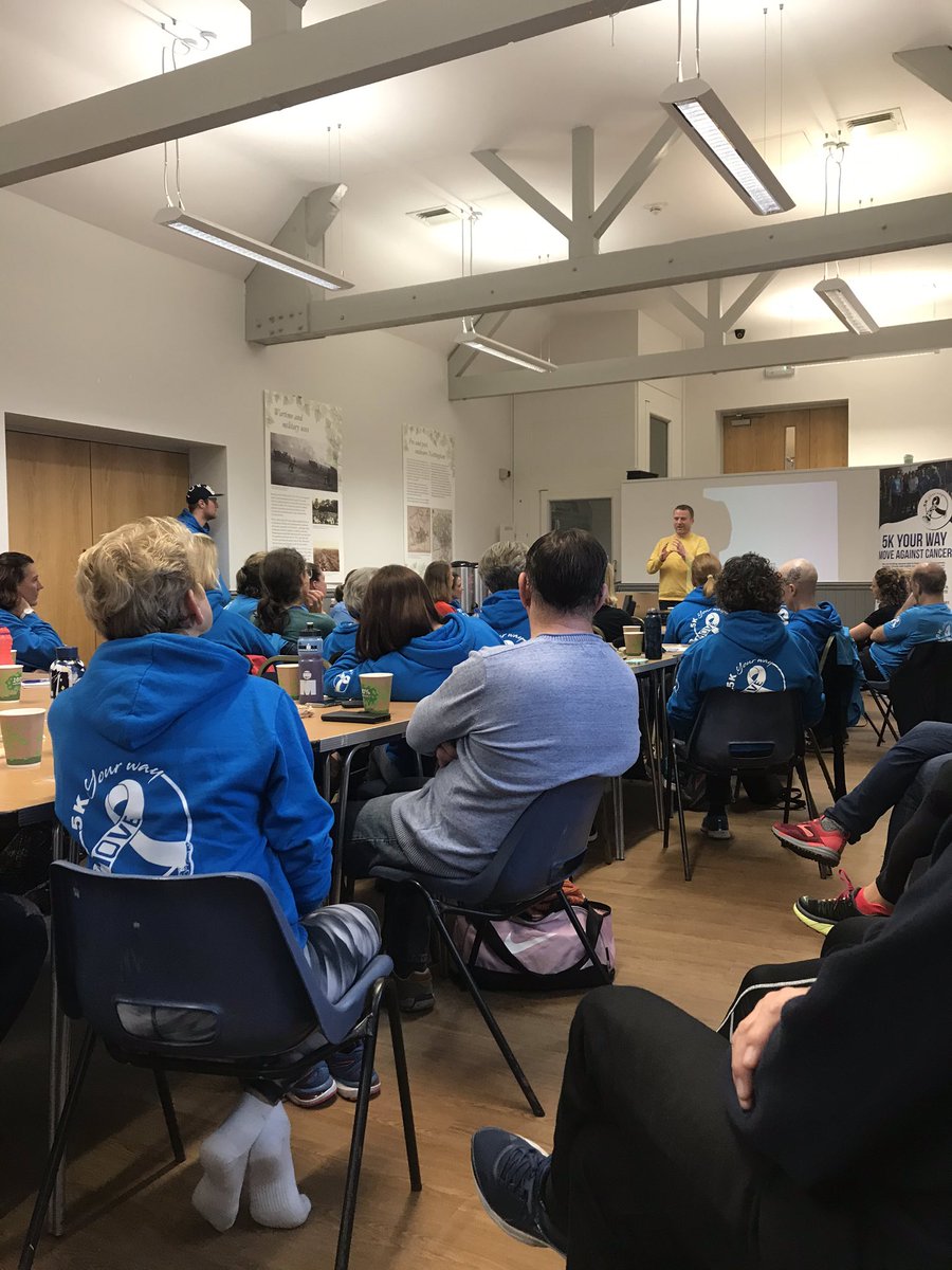 AinsleaCross's tweet image. After a @forestrecpr #parkrun our @cancer5kYourWay Ambassador conference is underway! @tomwilliams1974 from parkrun HQ talking to us about how @parkrun grew to be a global free weekly event that anyone can attend to get moving #moveagainstcancer
