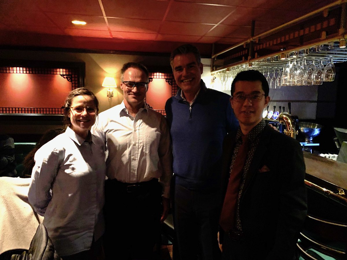 DFMeaneyLab's tweet photo. Celebratory dinner with @Neuronic_KTH for two (!) of Svein's graduates. Wonderful group and people. Thoughtful debate on injury criteria in #BioMEX workshop. Zhou on to @StanfordBioE with Camarillo group. Met Peter Halldin, co-inventor of #MIPS for helmets. I have one! https://t.co/RXQGqF3fFd