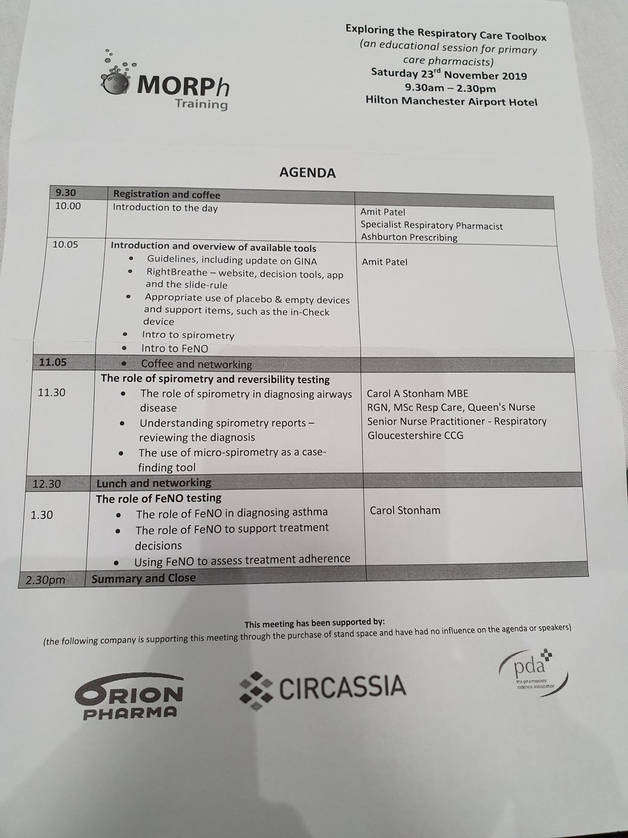 amit220380's tweet photo. Honoured to be chairing and presenting at the Saturday morning workshop - 'Exploring the Respiratory Care TOOLBOX' for @MorphCLtd #fenotesting #spirometry #practicepharmacists #physicianassociates https://t.co/mEGK7NXZ9l