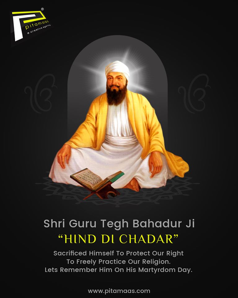 Pitamaas_agency's tweet photo. For the sake of saints, he laid down his head without even a sign.
A Humble Tribute to #Shri #Guru #Tegh #Bahadur #Sahib on The Sacred Martyrdom Day. 🙏
#hindkichadar #guruteghbahadurji #sacrifices #sikhguru #9thguru #worship #waheguru #satnam #ekonkar
https://t.co/1M11ea5fSr https://t.co/3V5t9n0NRL