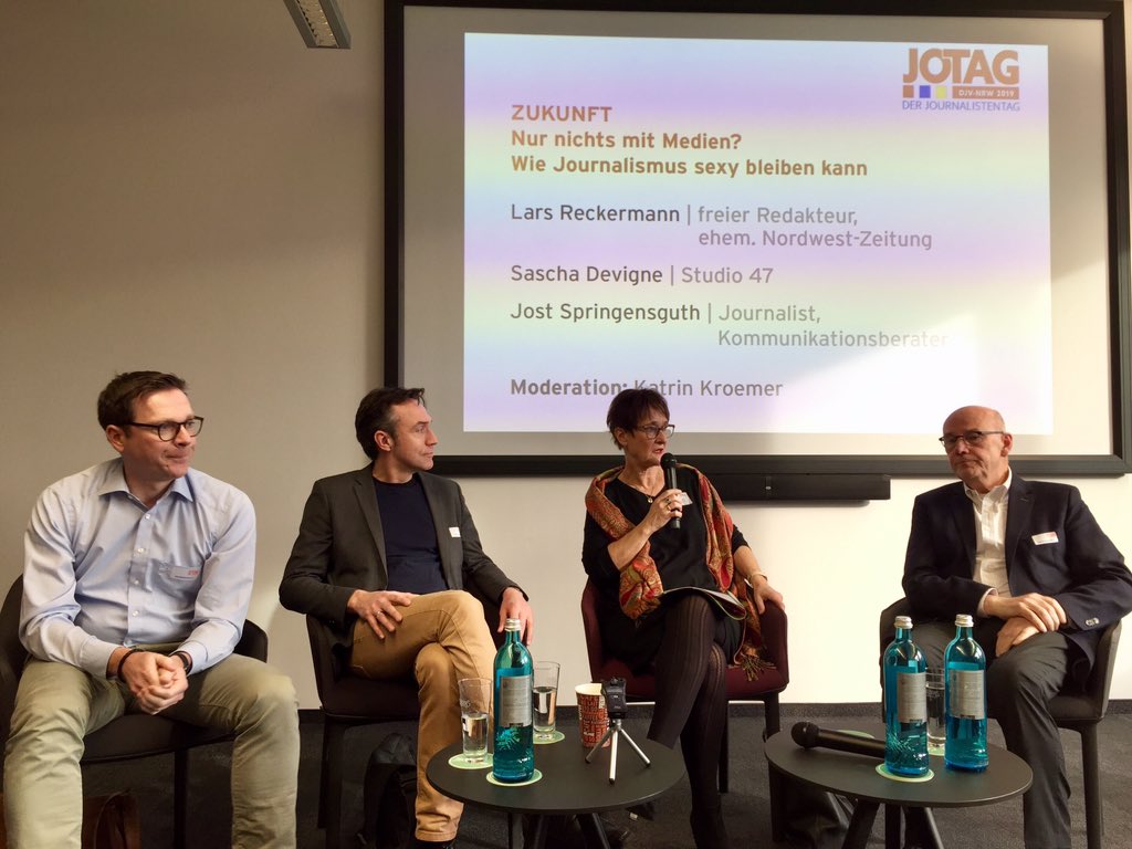 Nur nichts mit Medien? - Wie Journalismus sexy bleiben kann. Podiumsdiskussion beim #jnrw19 <a href="/DJV_NRW/">DJV NRW</a> #journalismus #wasmitmedien