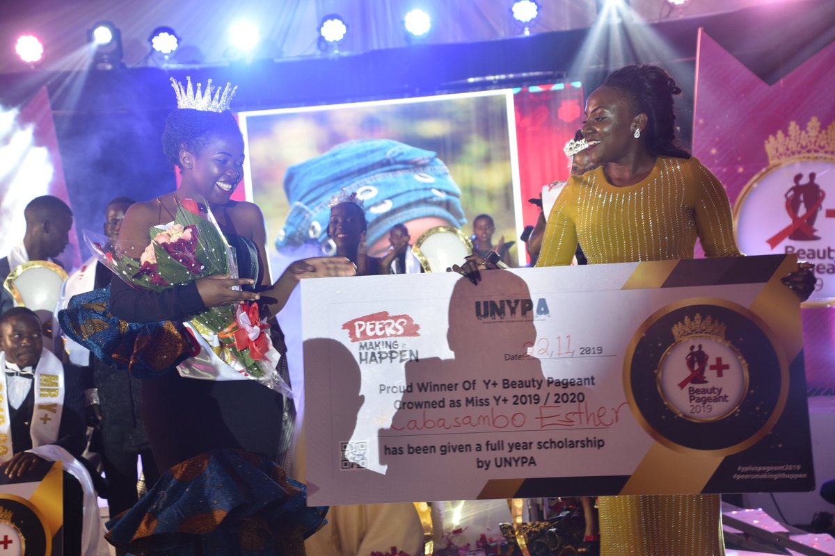 unwomenuganda's tweet photo. Last night's winners of the Y+ Pageant: Esther and Michael 👏🏽🎉

@UNYPA1 is fighting against HIV stigma and discrimination while celebrating young talent in Uganda. #PeersMakingItHappen #YPlusPageant19 

@UNinUganda @NLinUganda @MHouinato @UNAIDS_UG @GlobalSpotlight @SwedeninUG https://t.co/NgJwr3U3Ns