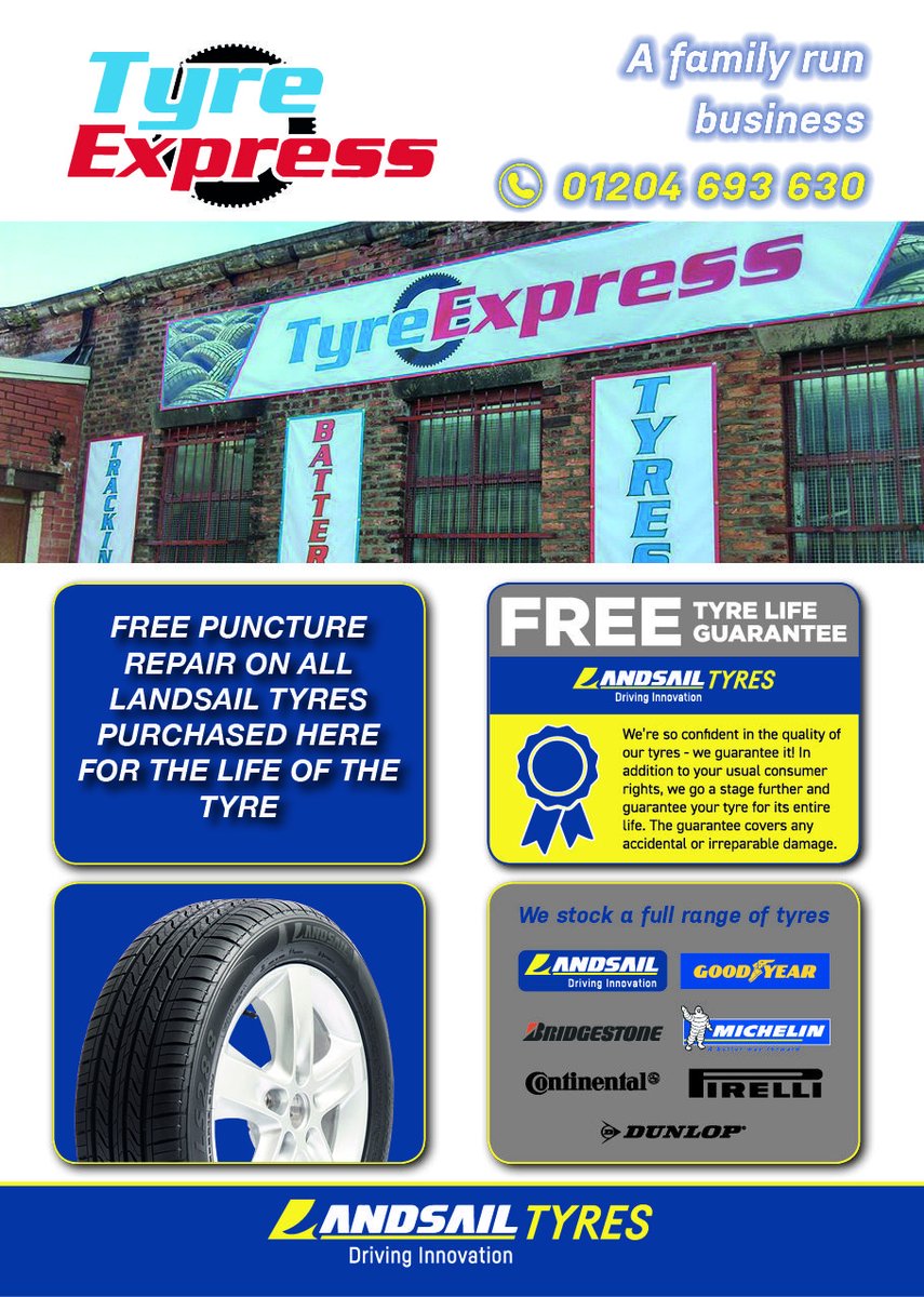 Tyre Express (@tyreexpress2) on Twitter photo We provide our customers with quality & reliability at unbeatable prices! We can match ANY like-for-like written quote & we always go the extra mile!
Get a quote: 01204 693630
<a href="/VisitBolton/">Visit Bolton</a> <a href="/BoostingBolton/">Boosting Bolton & Beyond</a> <a href="/Thebestofbolton/">thebestof bolton</a> <a href="/BoltonVision/">Bolton Vision</a> <a href="/HorwichNSC/">Horwich NSC๐๐๐๐ป</a> <a href="/HAdvertiser/">Horwich Advertiser</a> <a href="/boltonhospice/">Bolton Hospice</a> We provide our customers with quality & reliability at unbeatable prices! We can match ANY like-for-like written quote & we always go the extra mile!
Get a quote: 01204 693630
<a href="/VisitBolton/">Visit Bolton</a> <a href="/BoostingBolton/">Boosting Bolton & Beyond</a> <a href="/Thebestofbolton/">thebestof bolton</a> <a href="/BoltonVision/">Bolton Vision</a> <a href="/HorwichNSC/">Horwich NSC๐๐๐๐ป</a> <a href="/HAdvertiser/">Horwich Advertiser</a> <a href="/boltonhospice/">Bolton Hospice</a>