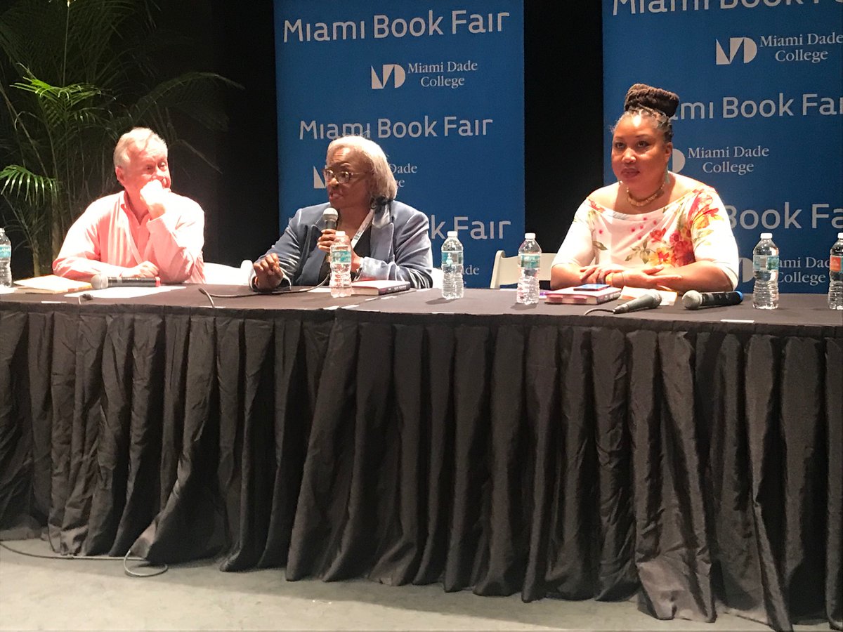 sdobinick's tweet image. “It always sounds reasonable,” says @ProfCAnderson about voter suppression @MiamiBookFair