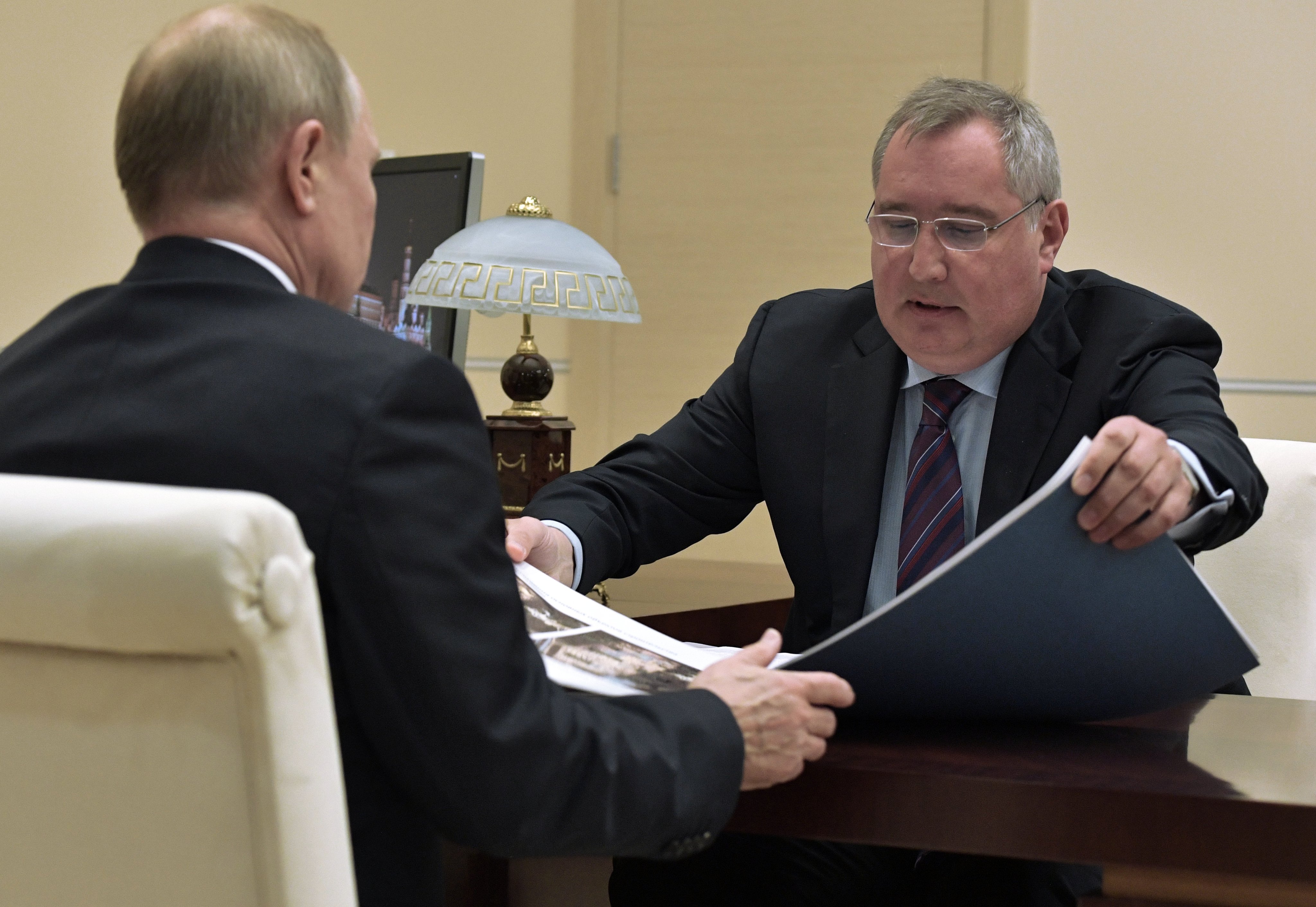 Путин Рогозин Роскосмос