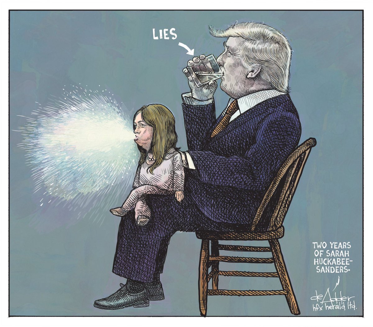 I’m doing a deep dive into some Trump Centered  @deAdder cartoons. Pls follow this brilliant artist if you enjoy these select cartoons. This is the first cartoon I saw and fell in with immediately