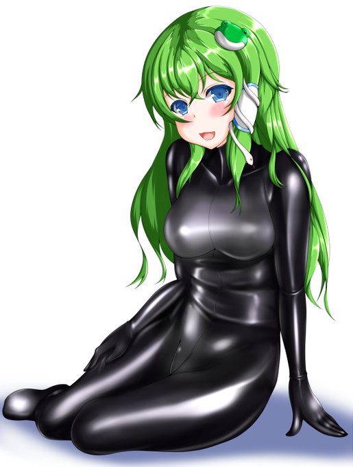 マイクロビキニ無しver.のラバースーツ早苗さんをこっちに置いておきますね 