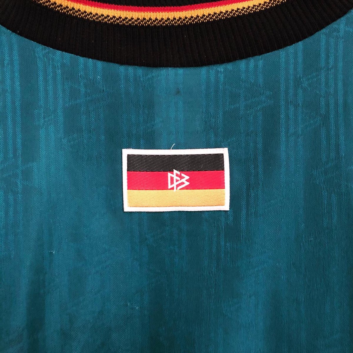 . @DFB_Team_EN Away kit, 1996AdidasGermany is the national team that features the most in my collection (5). This wonderful kit from 1996 was in fact never used in any major competition by the German national team, which is a shame #ClassicFootballShirts  #DieMannschaft