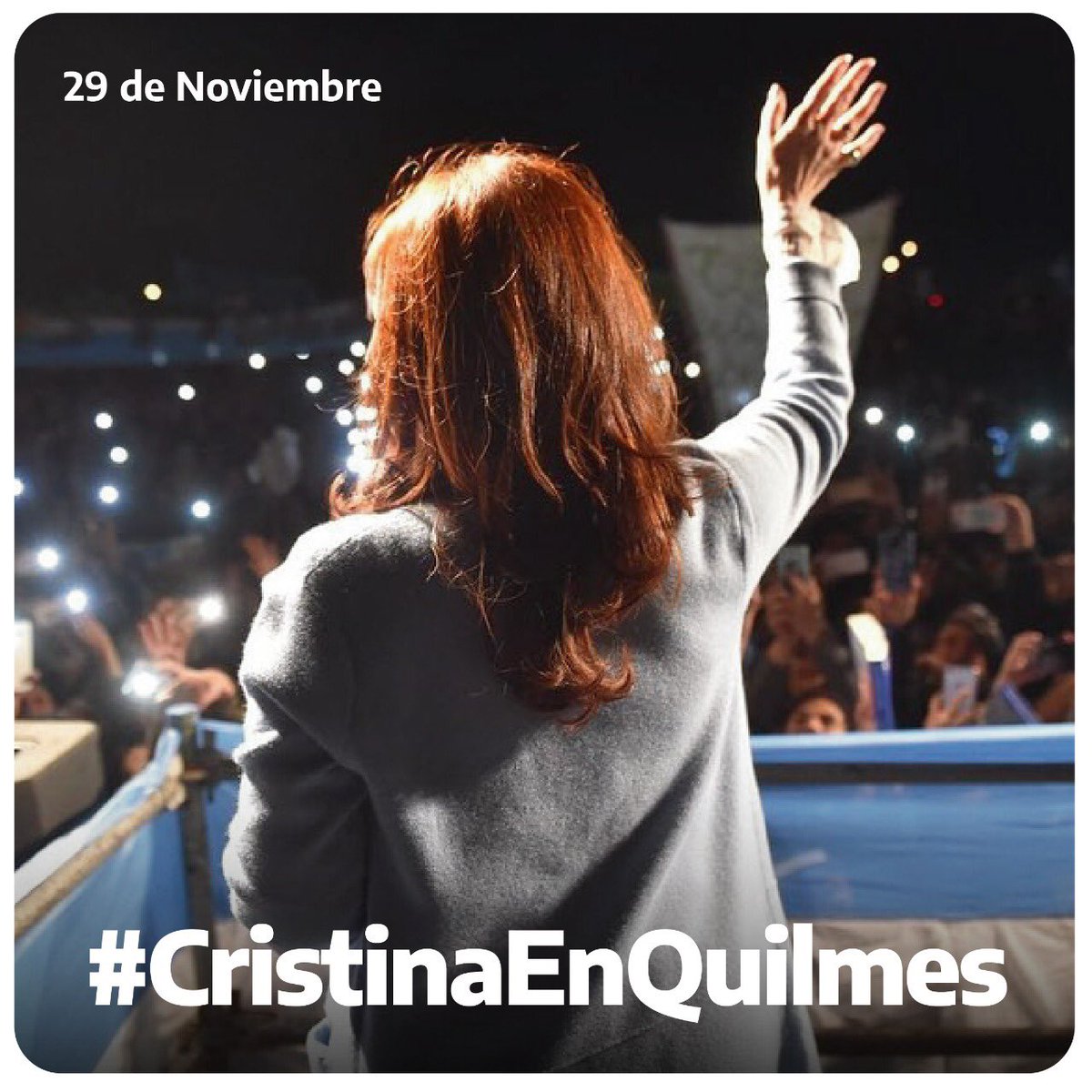 Este viernes 29 #CristinaEnQuilmes ❤️ 
Vamos todxs!