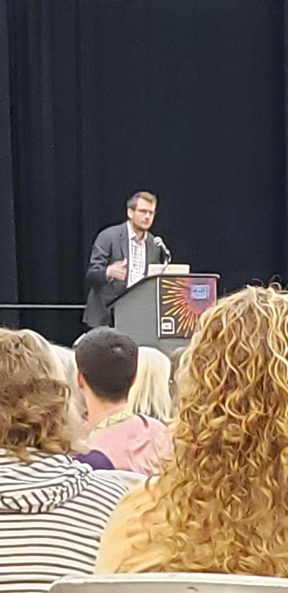 An inspiring #ALAN19 breakfast with the reminder we teach kids, not units of study. John Green, Bill Konigsberg &amp; Meg Medina- a great start to #NCTE19 !