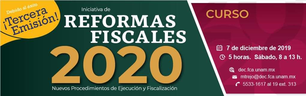 decfca's tweet photo. ⚠️ TERCERA Y ÚLTIMA EMISIÓN DEL AÑO ⚠️

No hay pretextos, esta es su oportunidad para tomar el curso Reformas Fiscales 2020 🥺

Los estaremos esperando el día 7 de diciembre 🦁🐾

Otorgaremos constancia UNAM 📜

Informes y Registro 👉 https://t.co/kbJ6P6Fibi https://t.co/UvhZK9rZ6D