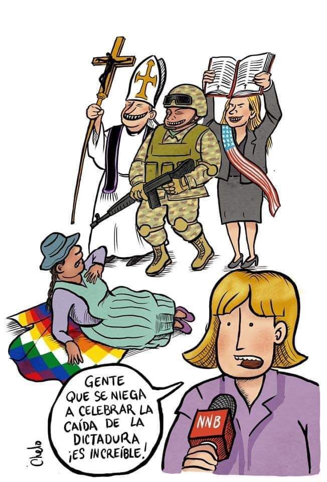 silvialaurarodr's tweet photo. El papel de los medios de comunicación en el Golpe al Gobierno de Evo Morales Será que son los medios los que definen qué es democracia y que es dictadura en base a los intereses de los sectores dominantes ? Evo fue elegido por elecciones libres y con apoyo mayoritario . https://t.co/p9m4IrYOlu