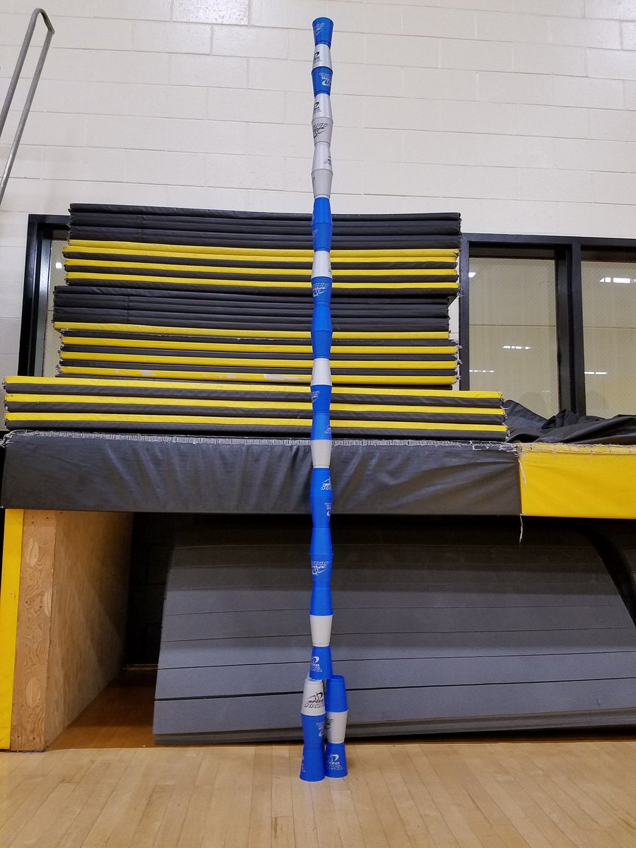My students enjoyed building towers as an activity during our fitness testing in class yesterday! Took them a while to figure out building a wider base would get the job done. Actually went 5 levels higher after this!! <a href="/johnhardingsb/">John Harding</a> <a href="/CoachOstrowski/">Ray Ostrowski</a> <a href="/SpeedStacksInc/">Speed Stacks Inc.</a>