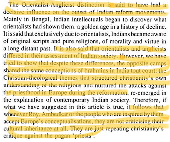 A simple, sharp & effective prose on the Xtian conceptual framework behind anti-brahmanism & some of its most famous proponents.