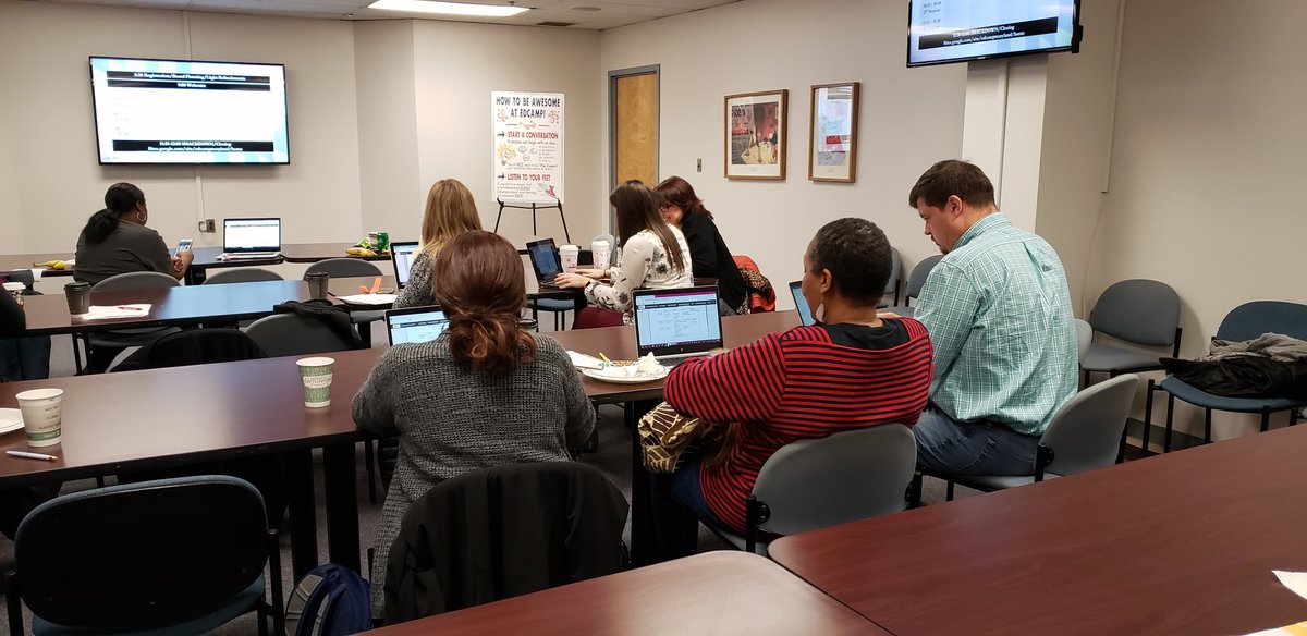 Networking is one of the best parts of #edcampmd! Focused on expanding our #PLN today. #edcampmaryland2019