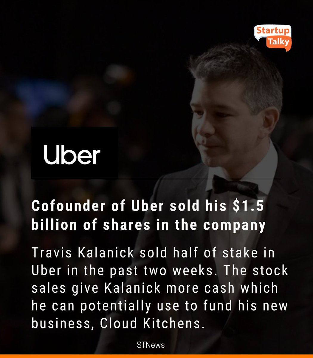 Travis has been busy cashing out his stake in Uber for a long time. 
#STnews #uber #startupnews #ubernews #traviskalanick #news
