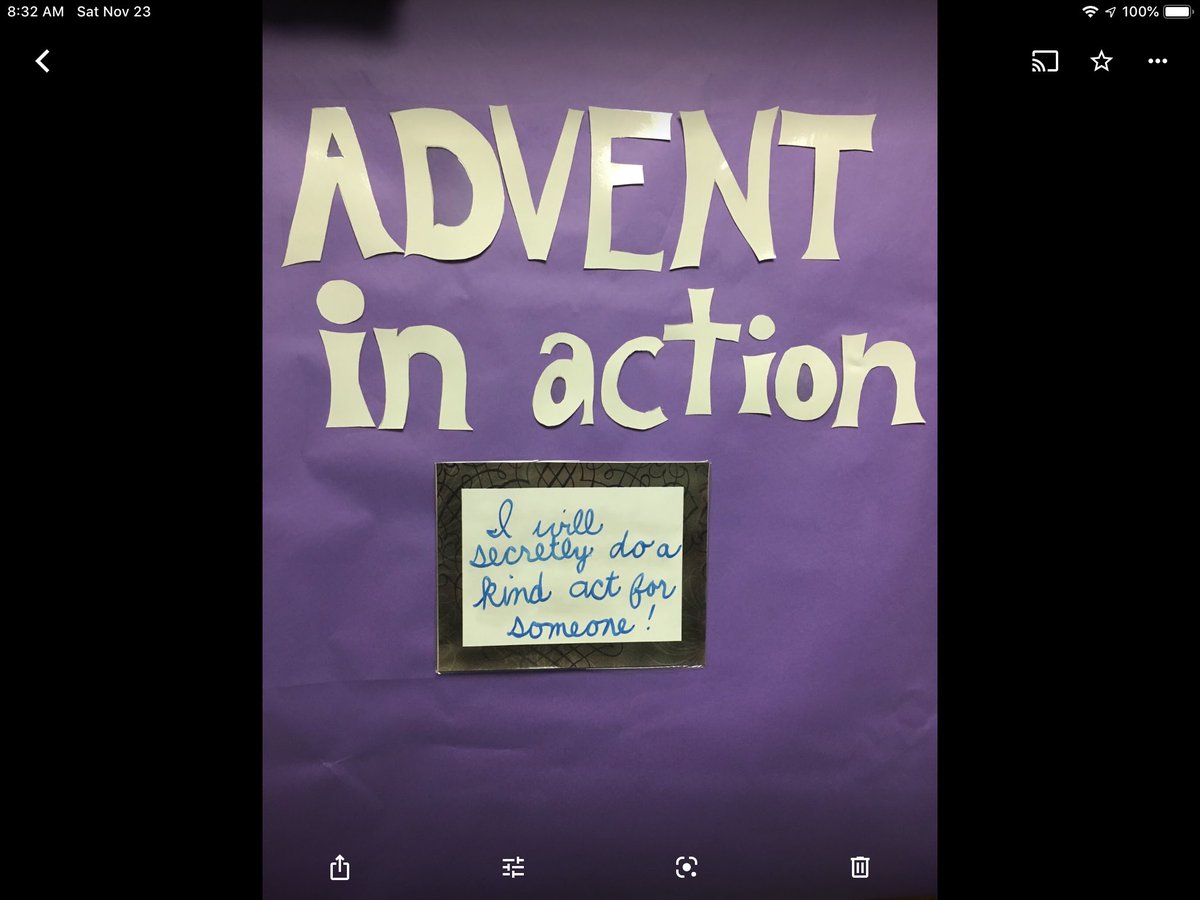 BarbInNebraska's tweet photo. @kevenrinaman @kpatterson_10 @KatGorringe @loyolapress Here was my low tech way for #AdventinAction #CatholicEdChat my classroom door! https://t.co/ATsSrOUxRl