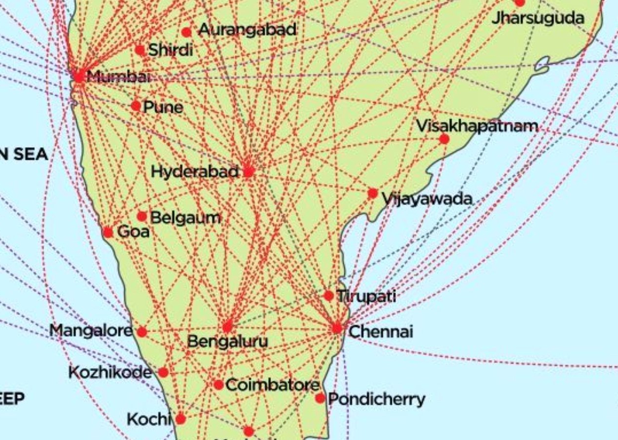 Hyderabad To Shirdi Route Map Belagavi Aviation On Twitter: "#Spicejets Updated Route Map & More Details  Are Here - Https://T.co/Aozvgfjiki" / Twitter