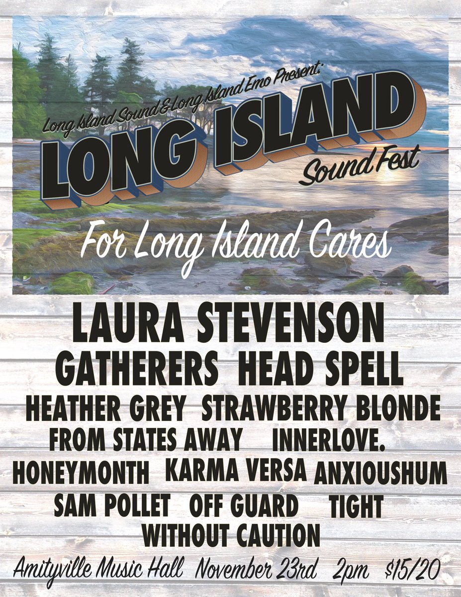 Charlie the pup wants you to come to Amityville Music Hall to attend Long Island Sound Fest today!! She also is a really big fan of <a href="/honeymonthband/">honeymonth</a> who plays at 3:05 she’s very very into shoegaze !!