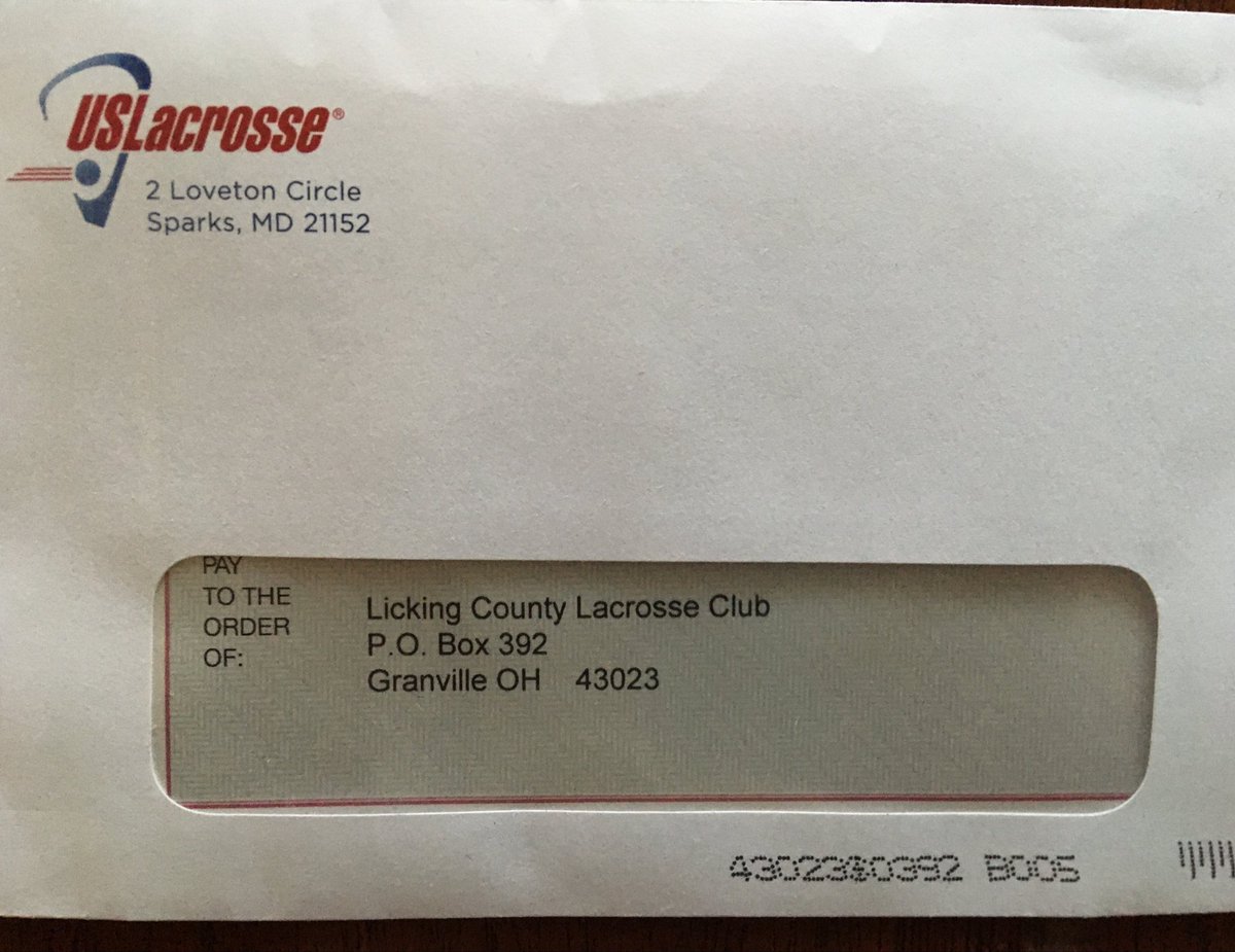 Received this today. Thank you <a href="/USLacrosse/">USA Lacrosse</a> @USLaxCOC Always blown away with the support you provide! Putting this to good use growing the game in Licking County! #growlickingcountylacrosse