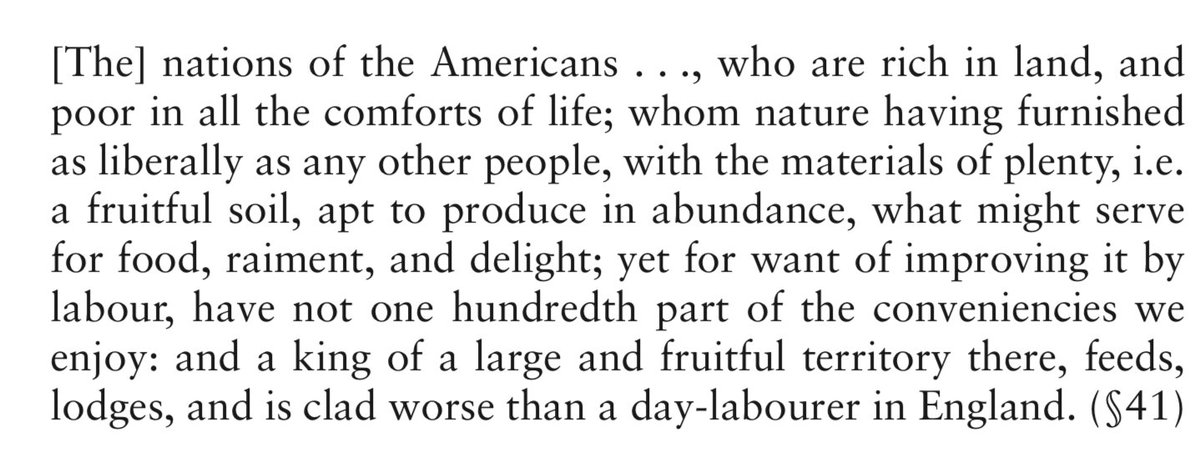 Here's the disturbing passage on why Locke thinks it's cool to take away land from Native Americans... Okay, this is a digression but I do think this relates to Facebook in the following way 10/