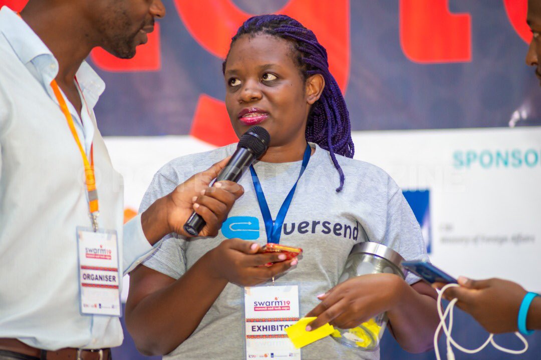 pctechmagazine's tweet photo. .@eversendapp representative brief remarks about the app.

ICYMI: The innovation yesterday won the Slush 100 pitching competition in Helsinki, Finland.

#SwarmTechExpo19
#PCTechMagazineUpdates https://t.co/J8feiyKLb9