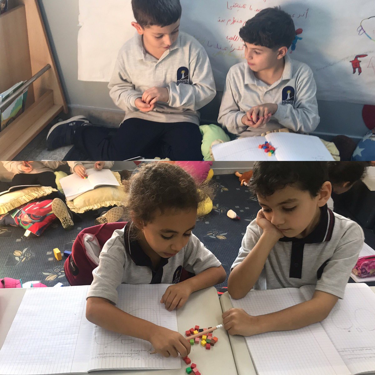 KabritMalak's tweet photo. Les apprenants altruistes partagent équitablement les cubes afin de découvrir la signification des nombres #pairs et #impairs. #apprenants_sensés @kassir_hana @HenaineSamia @dina_jradi @Hhhsinfo https://t.co/6WZyRK85CK